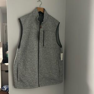 Izod Advantage Performance Stretch mens full zip fleece vest size Large